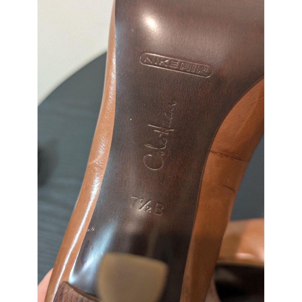 Cole Haan Brown Leather Pointed-Toe Heels - Picture 9 of 9